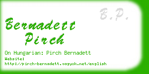 bernadett pirch business card